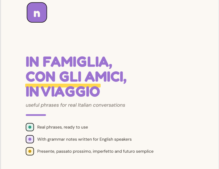 Free Italian phrases ebook cover