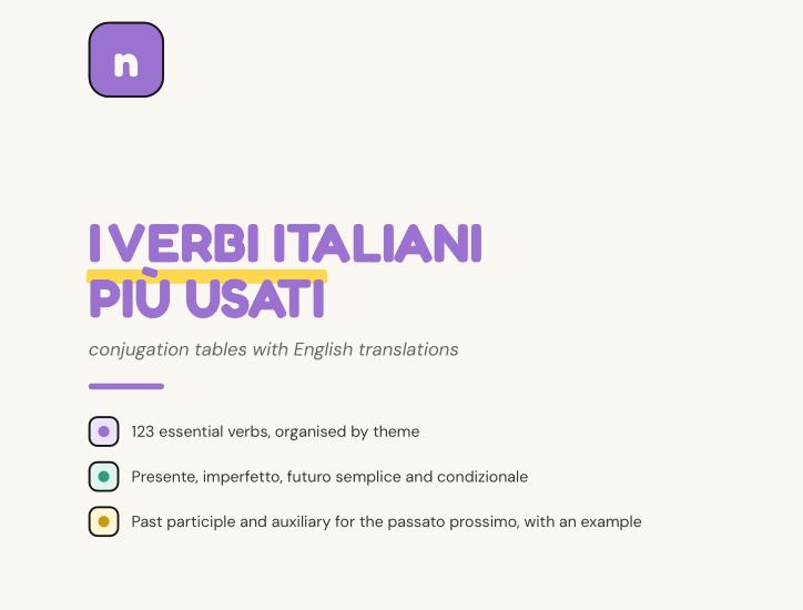 I verbi italiani più usati — ebook cover